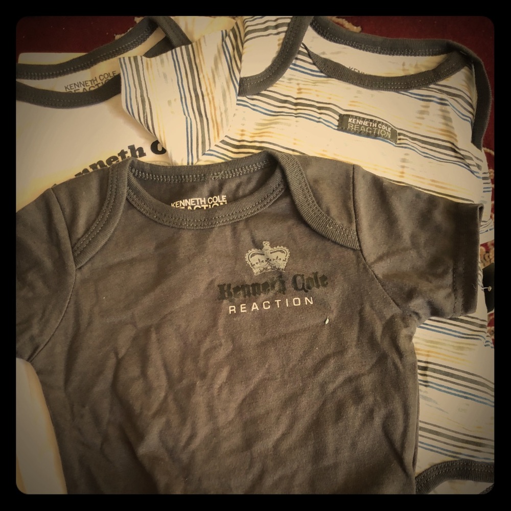 Kenneth Cole Reaction Set of 3 Onesies NWT